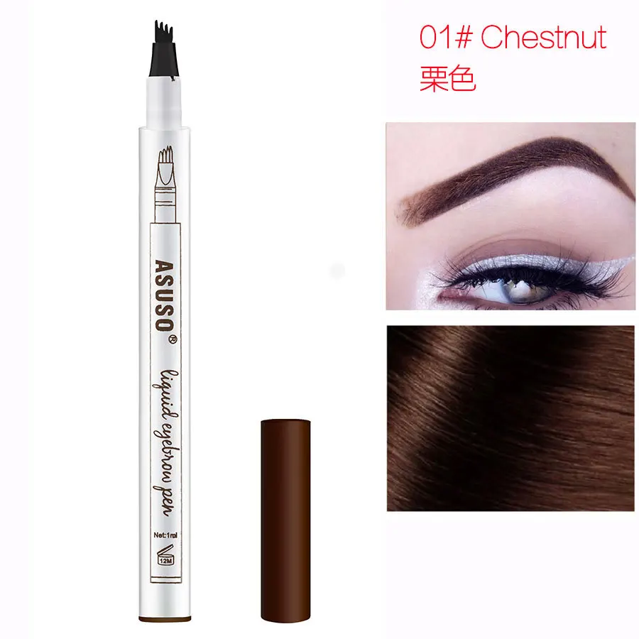 Hot Sale Microblading Eyebrow Tattoo Pen Waterproof Eye Makeup 3 Colors Easy Use Eyebrow Pen Deep 4