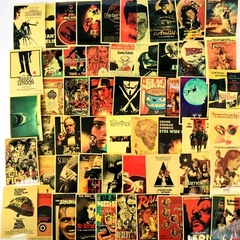 

54PCS American the film Roman Holiday The Godfather Edward Scissorhands High Quality Poster Stickers Car and Motorcycle Stickers