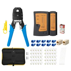 Pince à sertir Portable RJ45 CAT5, Kit d'outils de réparation de réseau, testeur de câbles, traceur de fil, outil d'entretien de ligne 