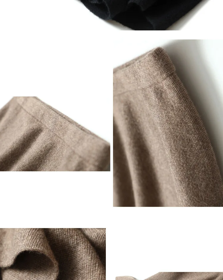 Ka sana Autumn And Winter Wool New Products Skirt High-waisted Versatile Slim Fit Knitted Cashmere Wool Fishtail Skirt Sheath Fl
