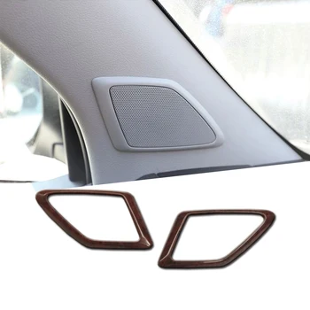 

Horn Ring Trim For Toyota Land Cruiser LC150 Prado 2010 - 2017 Wood Grain A Pillar Interior Triangle Speaker Audio Ring Sticker
