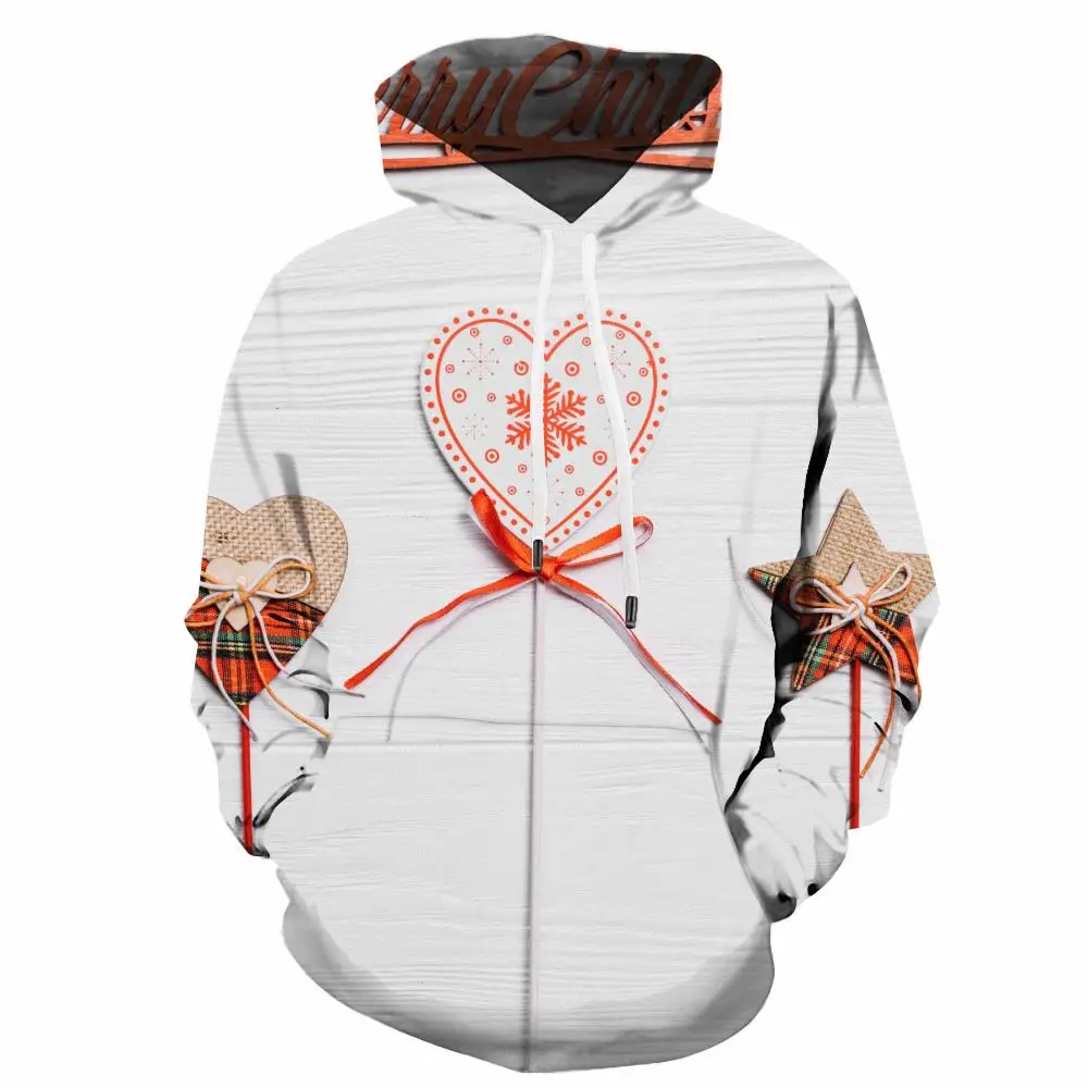 

3d Hoodies Christmas Sweatshirts men New Year 3d Printed Love Hooded Casual Couples Hoody Anime Long Sleeve Hip Hop Winter