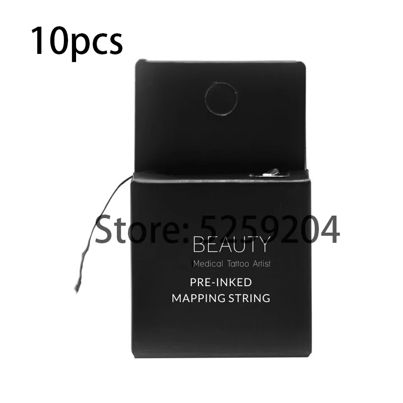 Картографическая пре-чернильная струна для микроблейдинга eyebow Make Up dying Liners Thread Semi Permanent позиционирование бровей измерительный инструмент - Цвет: 10 box black