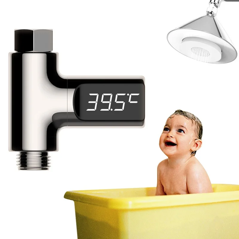 

360 Rotating LED Baby Water Thermometer Baby Bathing Water Temperature Sensor Bathing Shower Faucet Visual LED Display