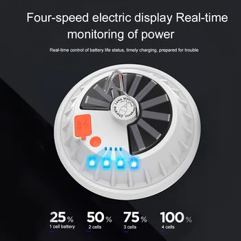 

UFO LED Lamp Warehouse High Brightness Easy Install Stadium Hanging Round USB Rechargeable Garden Solar Powered IP65 Waterproof