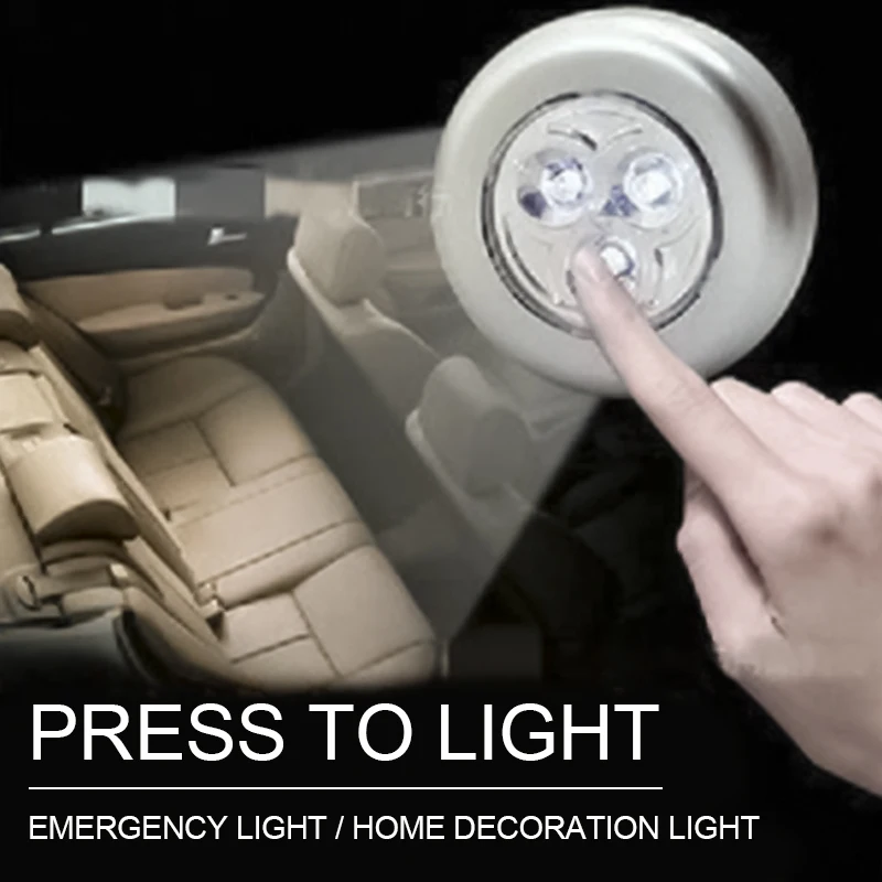 

Car Interior Light Ceiling Reading Light Car Styling Night Light Creative round touch light LED press light reading light trunk