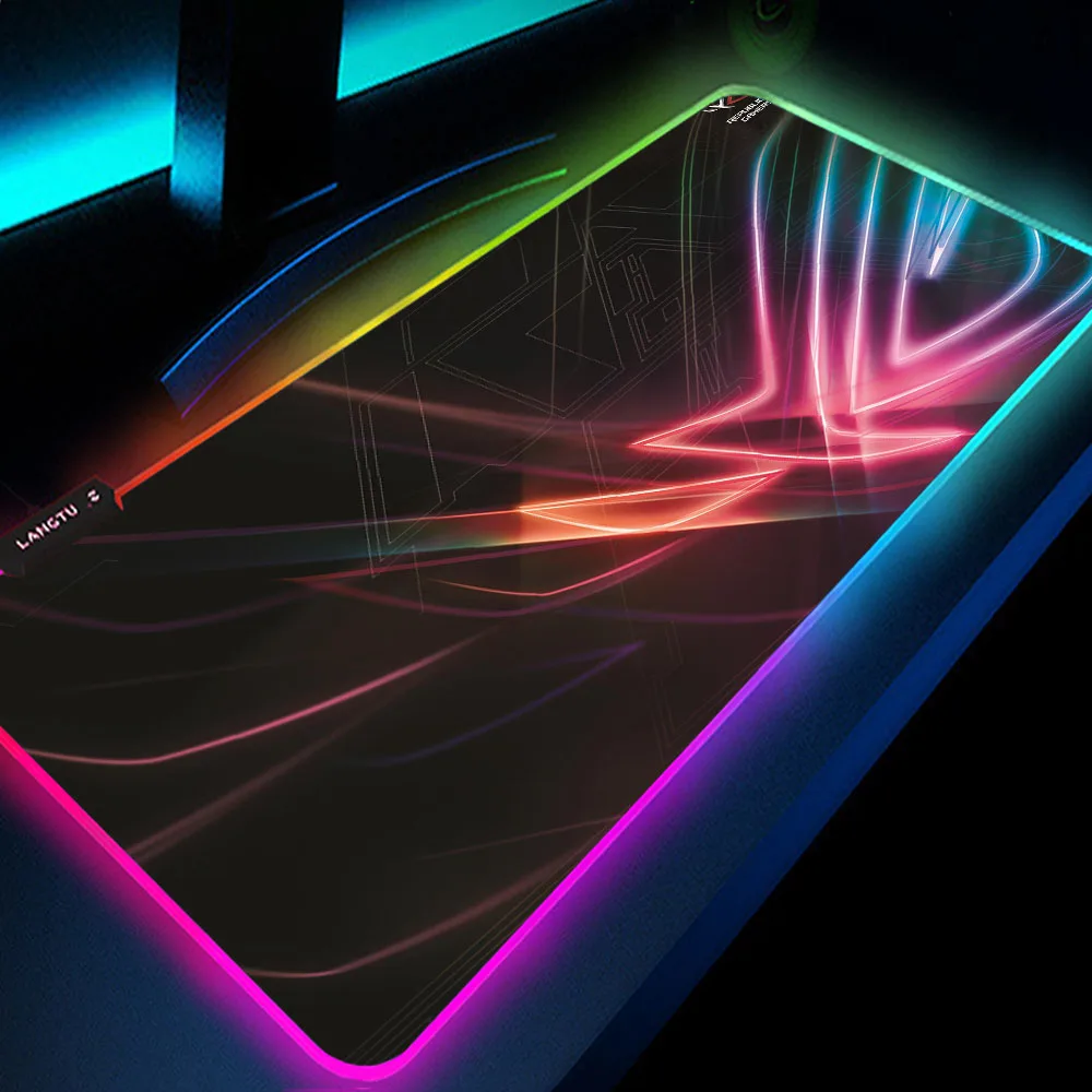 

Игровой коврик для мыши Asus, игровой коврик с Rgb подсветкой, с кабелем