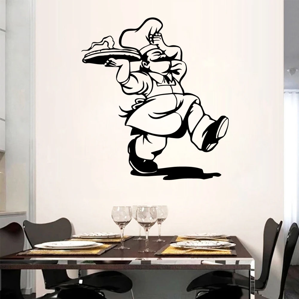 Fashion Chef Wall Sticker Quote Wall Decal Stickersfor Kitchen Room