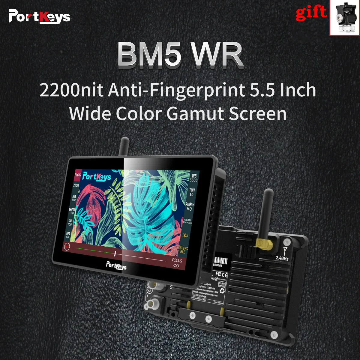 PortKeys BM5 III WR Monitor 2200Nit SDI/HDMI wireless camera