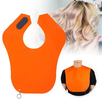

Barber Cape Silicone Barber Shop Haircut Neck Shawl Wrap Hair Coloring Dyeing Neck Shield (Orange) Hair Dressing Gown