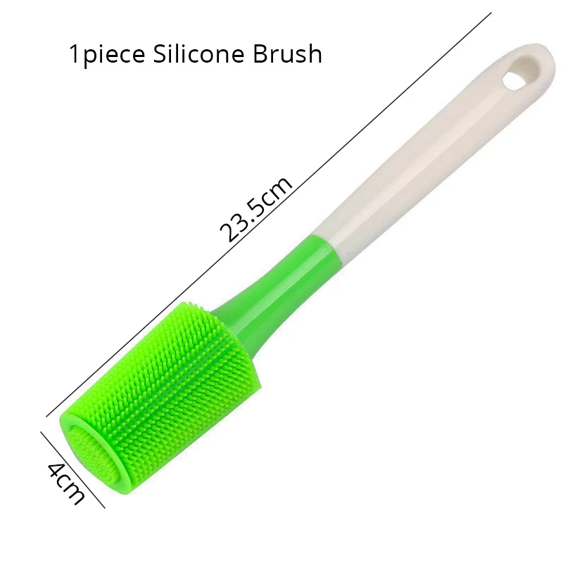 Silicone brush 12 унций стакан из нержавеющей стали с вакуумной изоляцией кофейная чашка, кружка с двойными стенками для путешествий и щетка для чистки бутылки - Цвет: Silicone brush