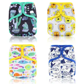 

HappyFlute 1pcs Reusable Washable Baby Diaper AIO/AI2 Bamboo Cotton Nappy