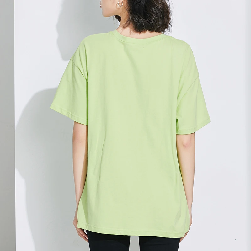 2020 Korean trend one size T-shirt plus size women's fashion clothes women's anime diffuse green street clothing