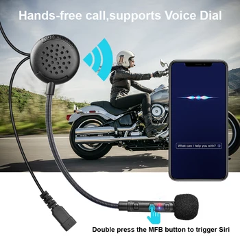 

Fodsports F1 Wireless Motorcycle Helmet Headset Headphone Bluetooth 5.0 Stereo Music With Microphone FM Connect to M1-S FX8 FX6