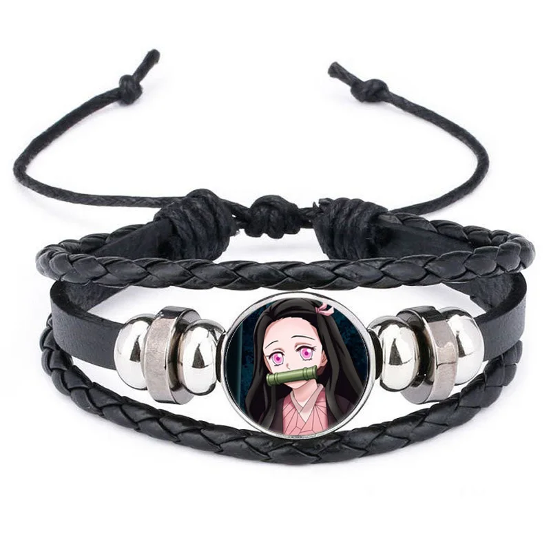 

2019 Anime Demon Slayer Kimetsu No Yaiba Figure Kamado Tanjirou Kamado Nezuko Bracelet wristband Action Figures Toys Xmas Gift