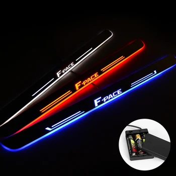 

Streamed Light LED Door Sill For Jaguar F-PACE FPACE 2015- 2018 2019 2020 Door Scuff Plate Entry Guard Threshold Car Accessories