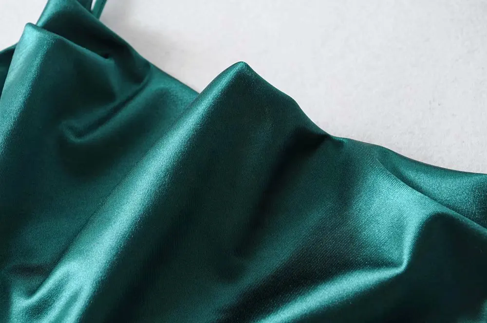 Bazaleas тонкое зеленое как шелк спагетти ремень vestidos сексуальное атласное женское длинное платье винтажные шикарные платья
