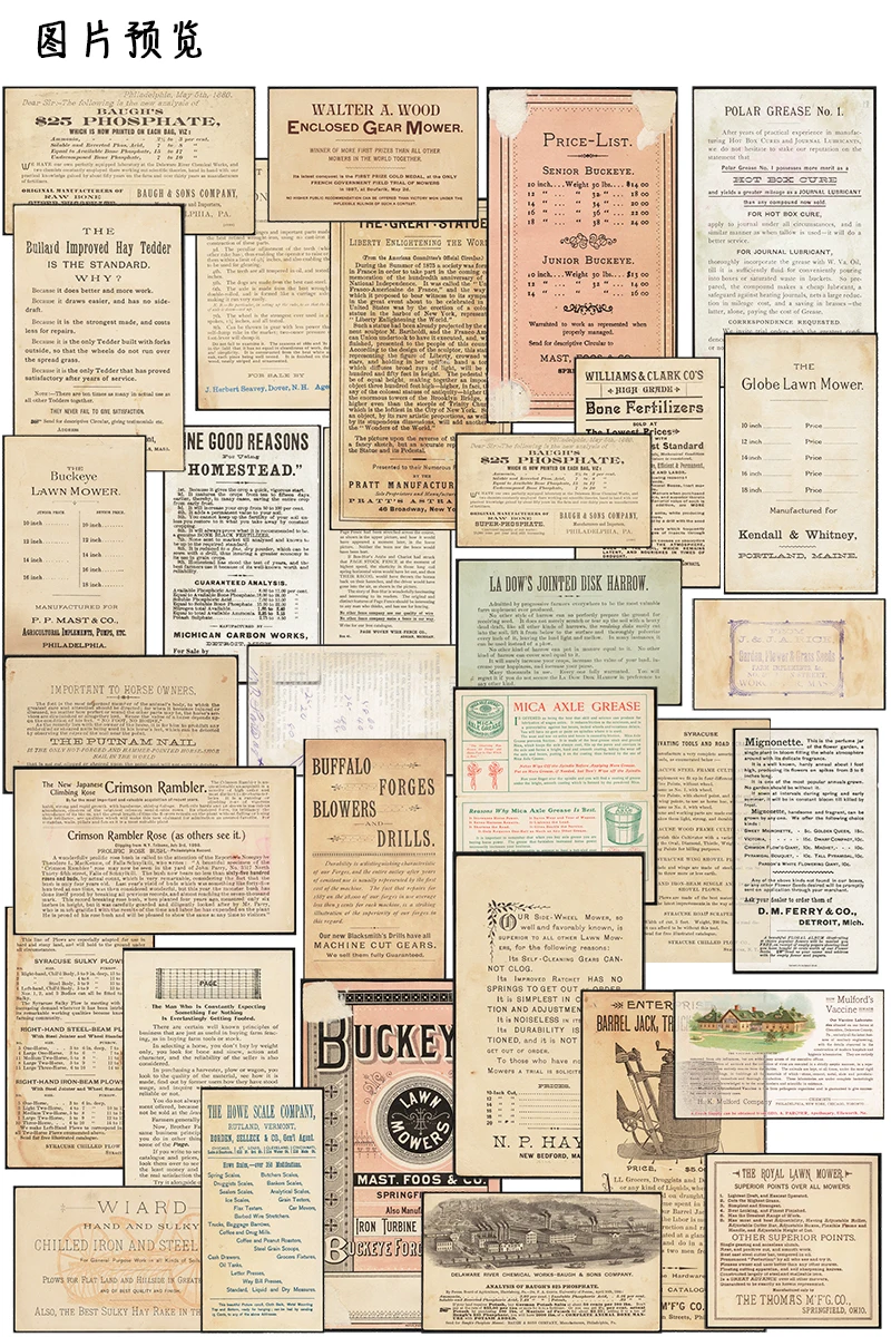 32Pcs Vintage English Newspaper Label Sticker DIY Craft Scrapbooking Album Junk Journal Happy Planner Decorative Stickers