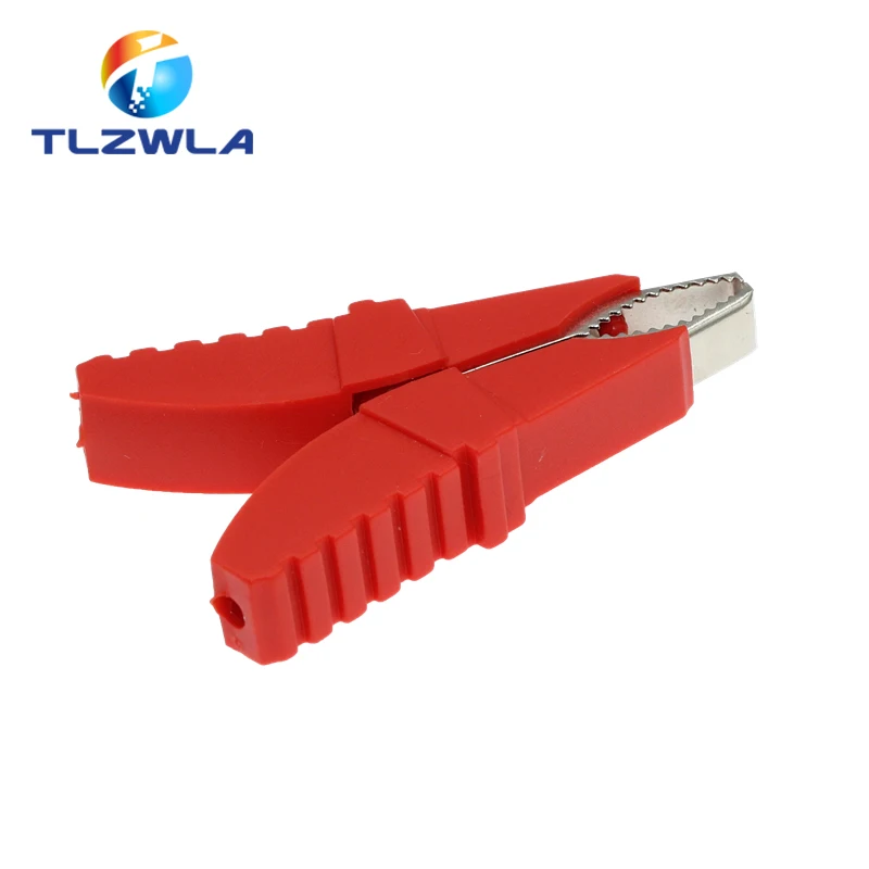 Plastic Handle Test Probe Metal Electrical Alligator Clips Connector Crocodile Clamp Battery Clamps 1Pcs