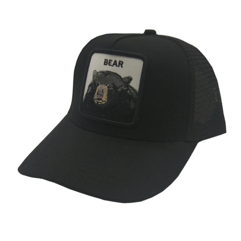 3 Black Bear Yo-Young, унисекс, бейсболки с животными, качественные сетчатые кепки, мужские, женские, Gorra, Снэпбэк кепки для взрослых, шляпа от солнца, 53-59 см - Цвет: 3 Black Bear