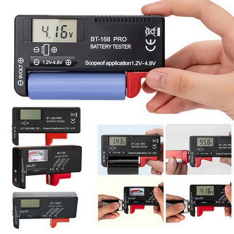 BT168 PRO 168D Digital Battery Capacity Tester Universal Battery