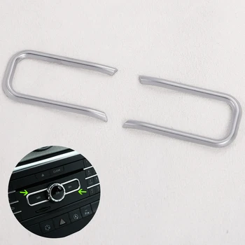 

For Mercedes Benz A B CLA GLA Class W176 A180 C117 X156 2pcs Car Center Control CD Panel Cover Sliver Decor