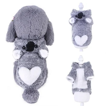

Lovely Super Warm Winter Dog Hoodie Cute Gray Koala Design Hoody Coat Pet Dog Clothes For Small And Medium Dogs Pets Clothing