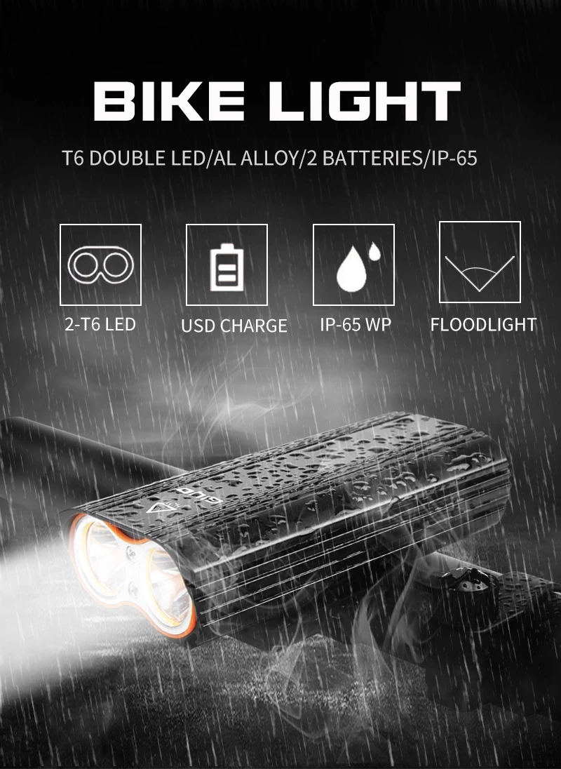 Sale GIYO T6 LED USB Rechargeable  Bicycle Light With 360 Degree Rotatation Mount  2400Lm Bicycle Front Light Waterproof Headlight 9