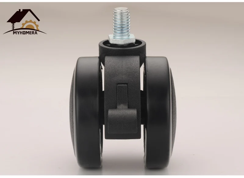5PCS 60mm Myhomera Universal Mute Caster Wheel 2.4" Replacement Office Chair Swivel Rollers 360 Degree Wheels Furniture Hardware
