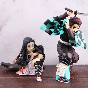 

Demon Slayer: Kimetsu No Yaiba Anime Figure Kamado Tanjirou Nezuko Anime Action Figure Demon Slayer PVC Collectible Model Toy