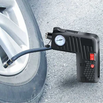 

Motorcycle Electric Auto Car Portable Air Inflator Compressor Pump Tire Safety Tyre Hammer Compressor Cordless LED 12V
