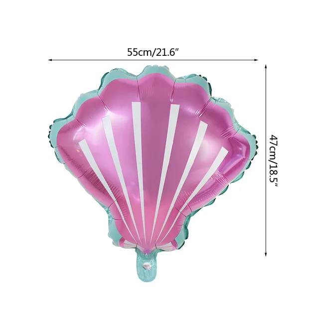 Little Mermaid Party Balloons 32inch Number Foil Balloon Kids Birthday Party Decoration Supplies Baby Shower Decor Helium Globos 1pcs shell