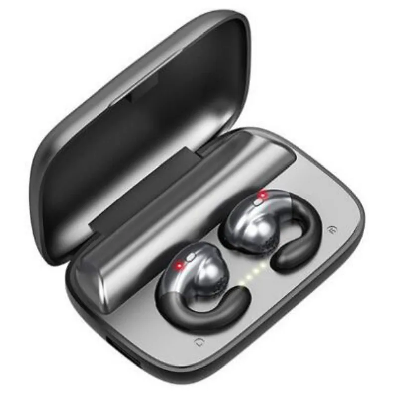 Bone Conduction Earphone S19 Wireless Bluetooth 5 0 Sports Stereo Ear Hook Headset In ear headset With Mic for iPhone Xiaomi