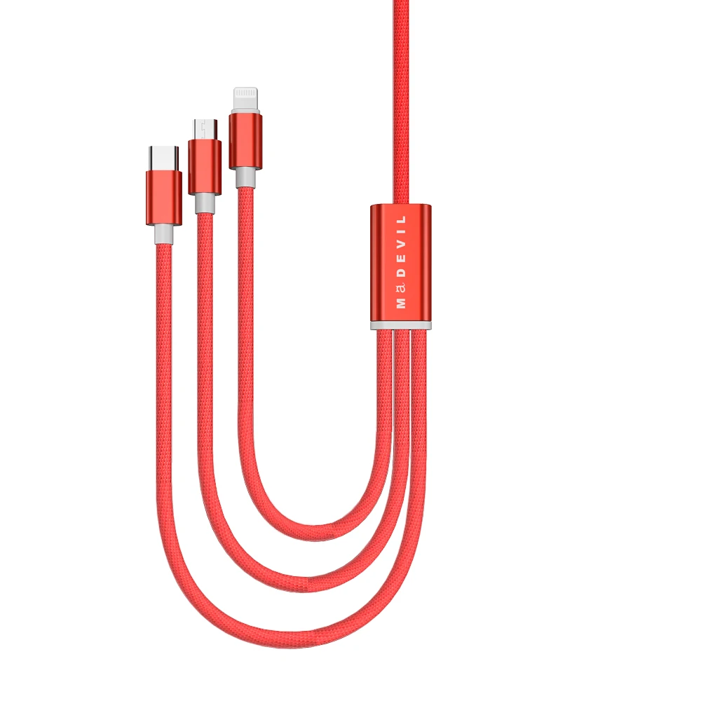 Madevil 3 в 1 кабель для быстрой зарядки для Micro usb type c кабель для зарядки iphone кабель мобильного телефона usb зарядное устройство