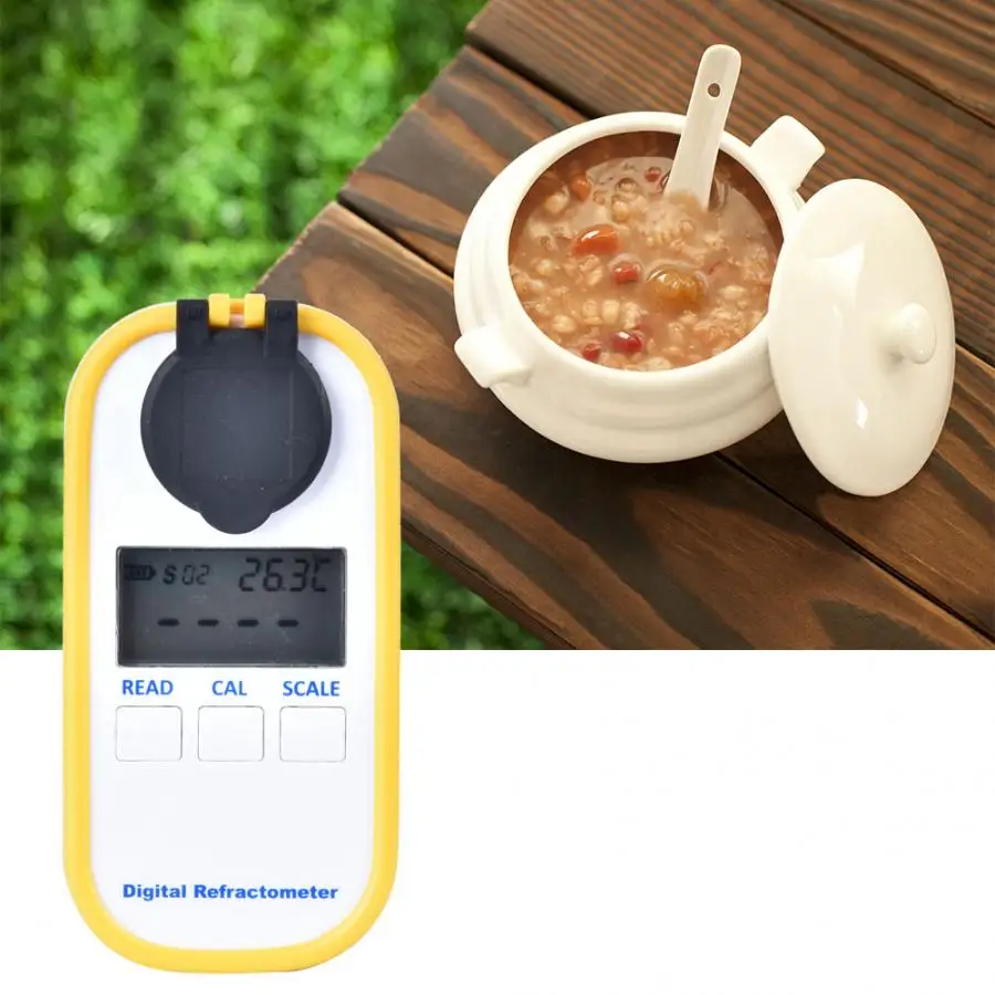 SugarTesters цифровой дисплей еда кофе сахар тестер градуса Brix 0-50% рефрактометр измеритель концентрации