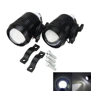 

2pcs 30W Motorcycle Fog Light U2 LED Driving Headlight Spot Lamp+Switch Motorcycle LED Light With Button Switch