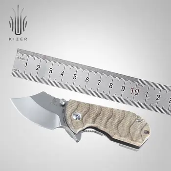

Kizer Mini Knife KI2521A3 Flip Shank 2020 New Small EDC Knife Titanium + Micarta Handle Hand Tools