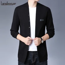 Топ класс модный брендовый свитер мужской кардиган пальто приталенные вязаные Джемперы Осенняя повседневная мужская одежда в Корейском стиле