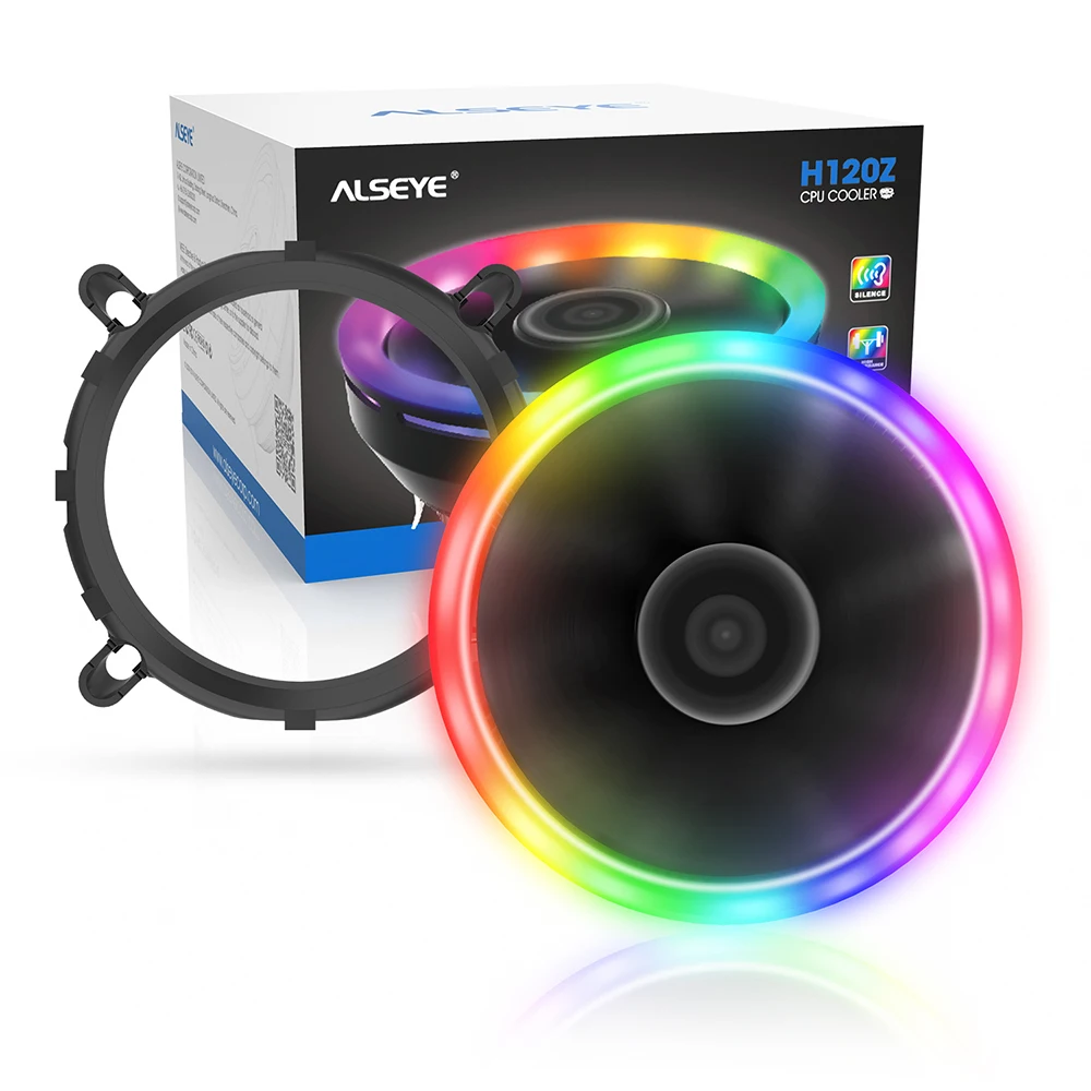 ALSEYE H120Z кулер для процессора 4pin PWM RGB Вентилятор охлаждения тихий радиатор для Intel 775/115X/AM2 AM3 AM3 AM4