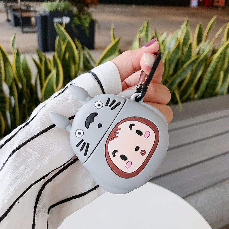 Для AirPods чехол милый с анти-потерянным крюком 3D аксессуары для пиццы Чехлы для Air pods 2 Силиконовые беспроводные Bluetooth наушники крышка - Цвет: 25
