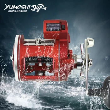 

12 Bearings Fishing Reel Left / Right Trolling Cast Drum Wheel With Electric Power Line Counting Multiplier Reel 2017 new