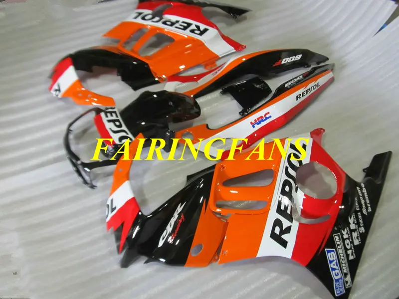 Мотоцикл обтекатель комплект для HONDA CBR600F3 97 98 CBR 600 F3 CBR 600F3 CBR600 1997 1998 красные, оранжевые Обтекатели части+ подарки HM23