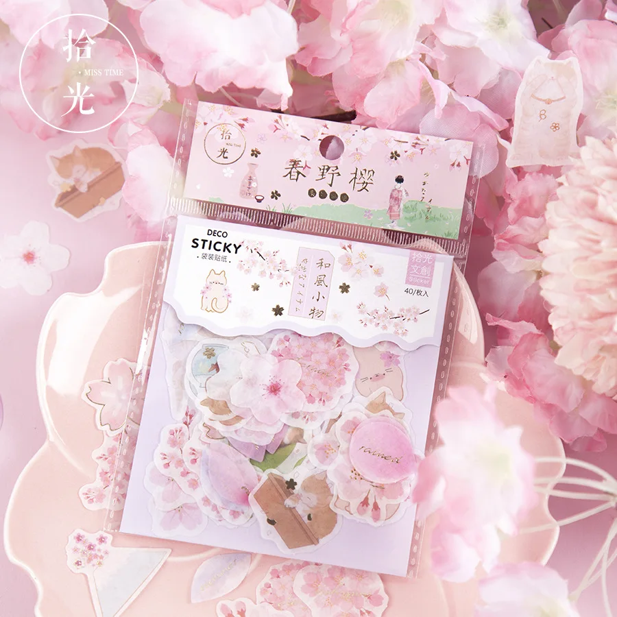 20 компл./1 лот Kawaii канцелярские наклейки Haruno Sakura серия дневник декоративные мобильные наклейки Скрапбукинг DIY ремесленные наклейки