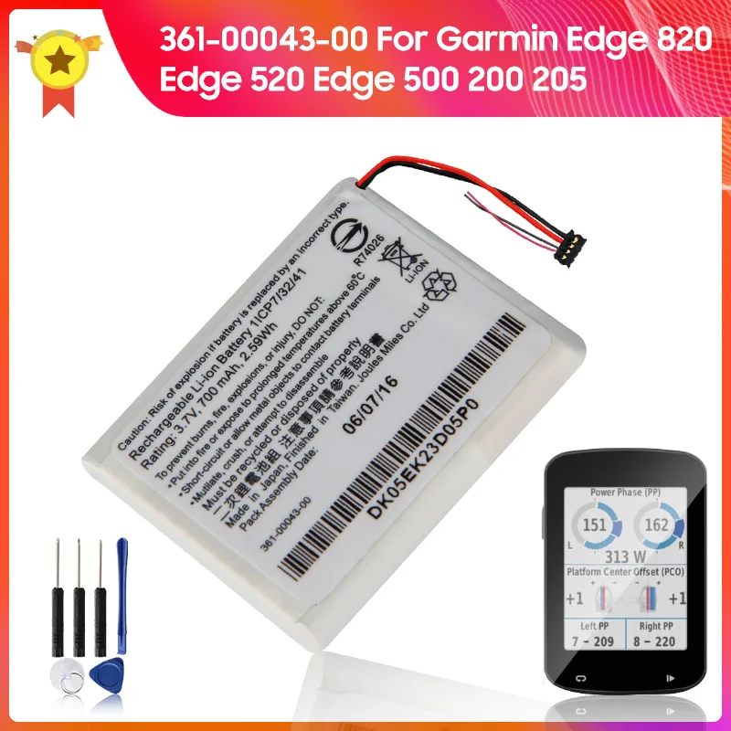 Оригинальная сменная батарея 361-00043-00 для Garmin Edge 820 520 500 200 205 Edge520 plus GPS велосипедный