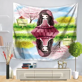 

Little Girls Tapestry Wall Hanging Carpet for Girls Gifts Printed Bed Sheet Table Cloth Play Mat Home Decor