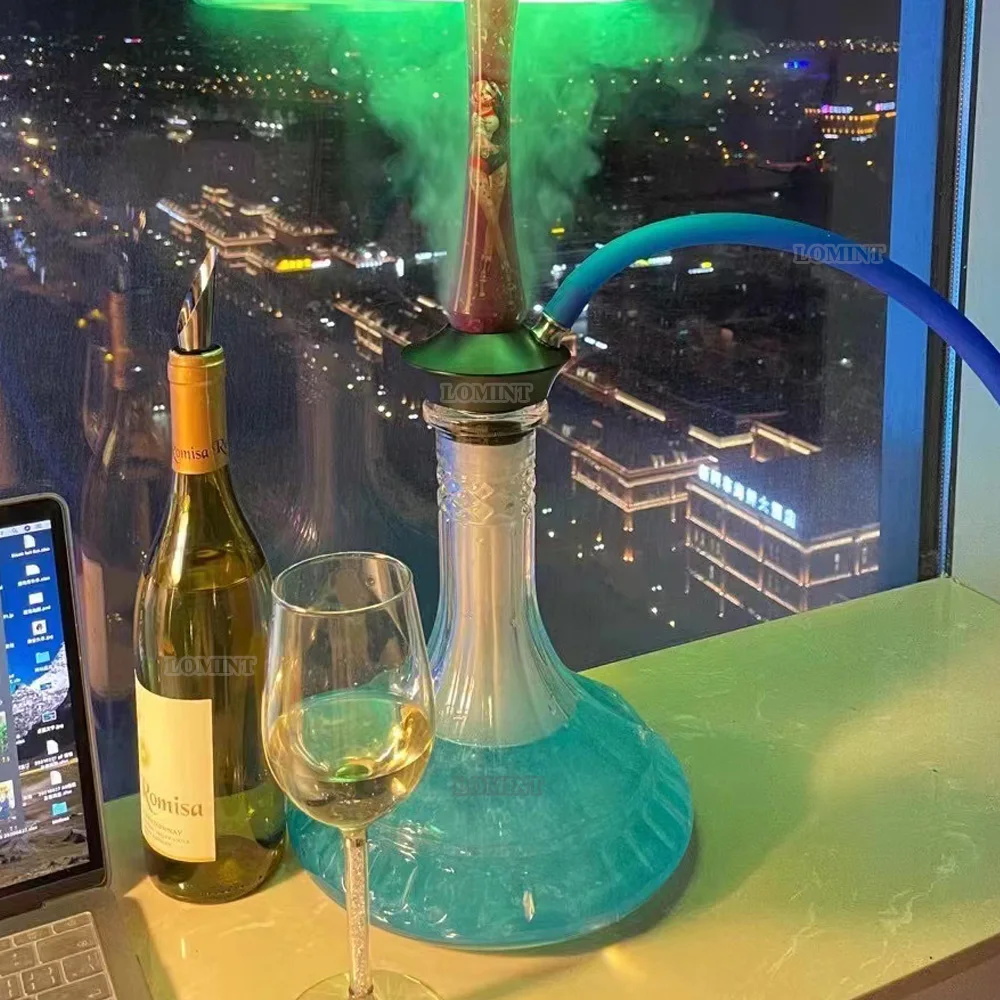 LOMINT Funny Comics Large Hookah Shisha Set Heavy Chicha Glass Base High Quality Narguile All Accessories 60cm Height LM833