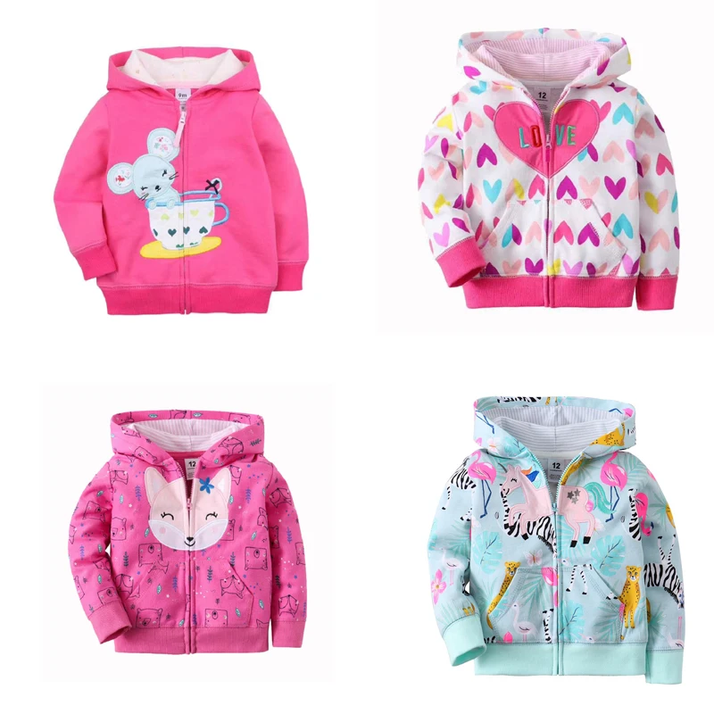 Baby Clothing Set discount baby girl cartoon unicorn clothes long sleeve hooded coat+dot romper+pant newborn outfit 2021 fall infant clothing set new born Baby Clothing Set for girl