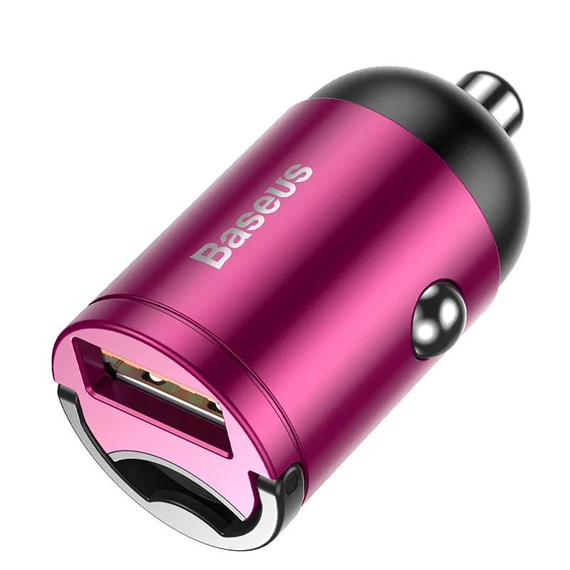 Автомобильное зарядное устройство Baseus 30 Вт QC3.04.0 type-C PD3.0 автомобильное быстрое зарядное устройство для iPhone 11 Pro samsung huawei быстрая зарядка автомобильное зарядное устройство для телефона - Тип штекера: Pink   USB