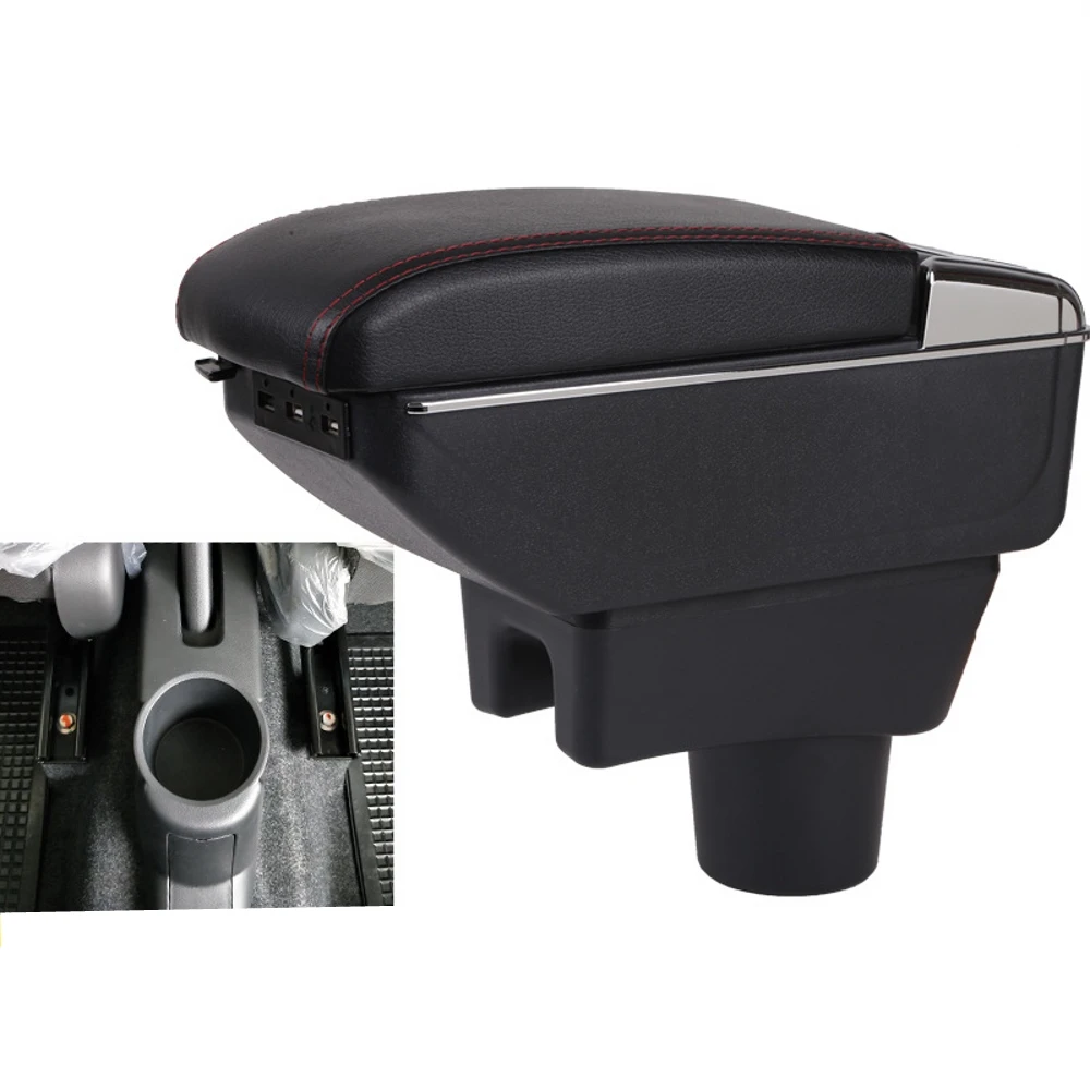 Ruien Arm Rest Rotatable Leather Center Console Storage Box Armrest Box for Mitsubishi Mirage 2014-2018