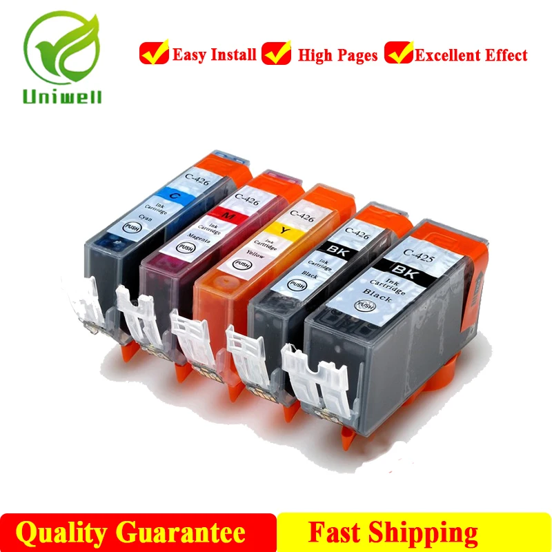 Фотокартридж совместимый с Canon PGI425 PIXMA IP4840 IP4940 IX6540 MG5140 MG5240 MG5340 MX714 5 цветов |